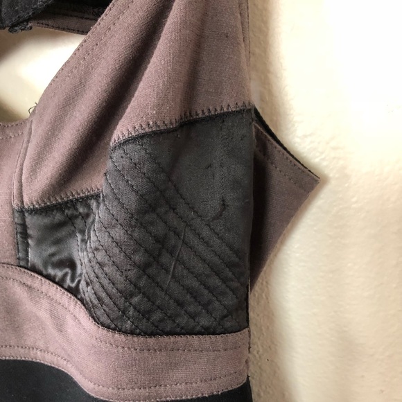 Urban Outfitters Stretch Taupe Dress Bodycon Sz 12 - Picture 4 of 7